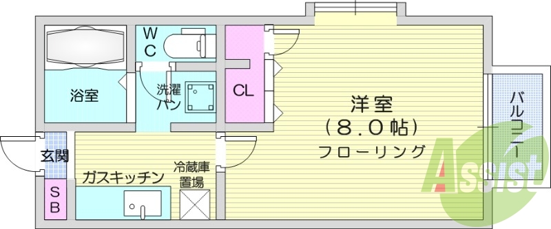 お写真は101号室のものです。参考にしてくださいませ。