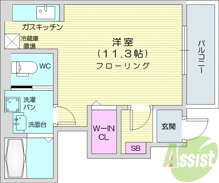 1Ｋ、浴室乾燥機、追い焚き機能、シャワー付き洗面台