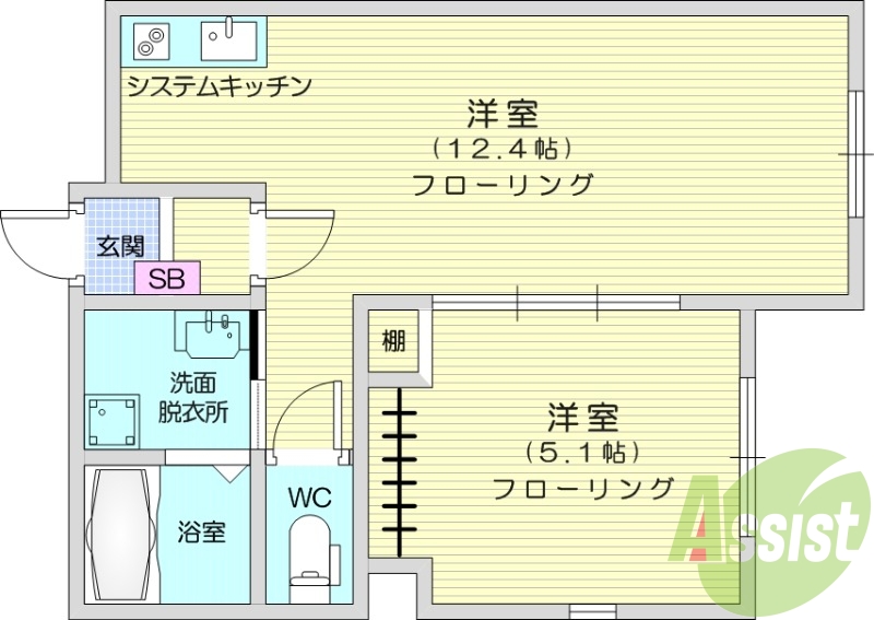 1LDK、ネット無料、ペット可、浴室乾燥、IHヒーター