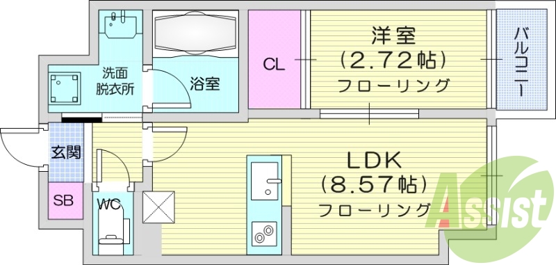 1LDK、カウンターキッチン、防犯カメラ、温水洗浄便座