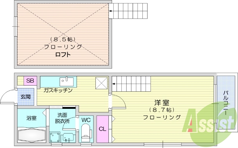 2階の間取り図