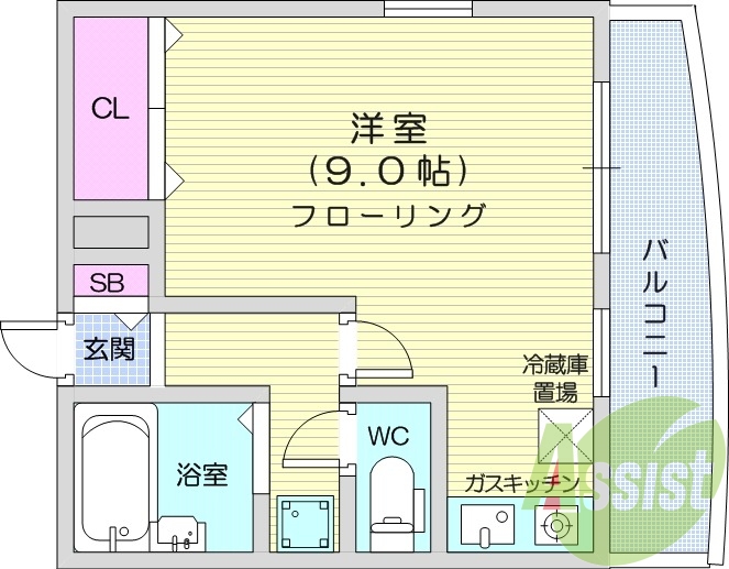 1階の間取り図