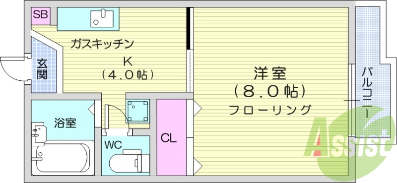 1K、シャーメゾン、駐車場有、wifi無料