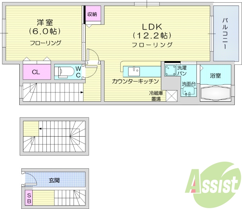 シャンプードレッサー、モニター付きインターホン、エアコン