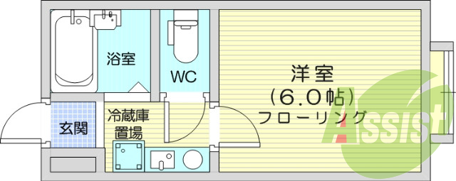 1K、エアコン、バストイレ別、IHクッキングヒーター
