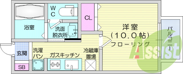 1階の間取り図