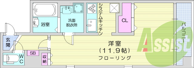 1K エアコン、浴室乾燥機、宅配BOX、ウォシュレット