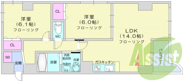 お写真は306号室のものです。参考にしてくださいませ。