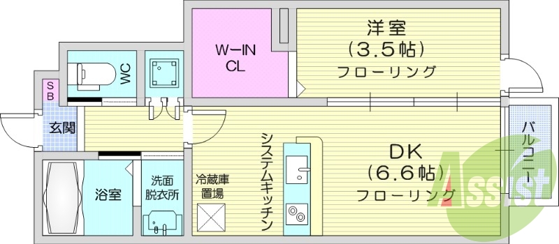 1階の間取り図