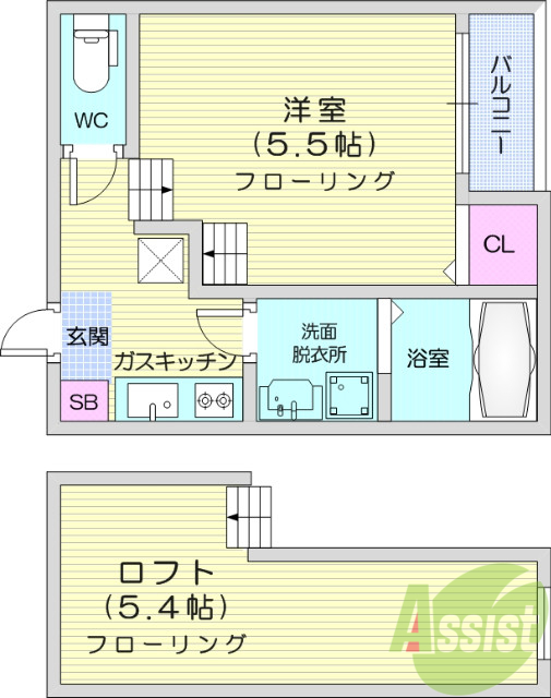 2階の間取り図