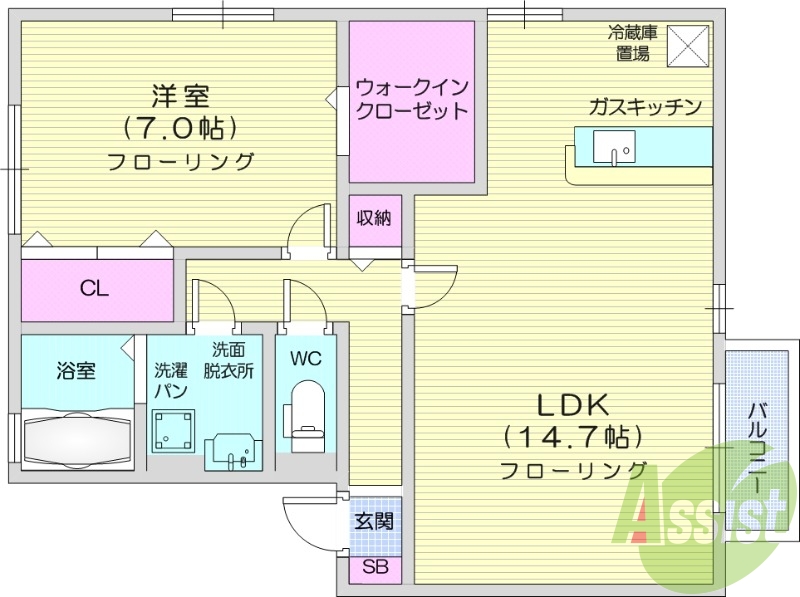 2階の間取り図