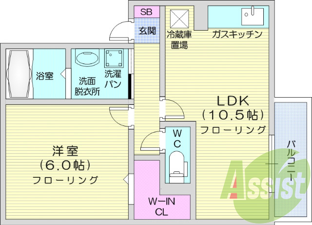 1階の間取り図