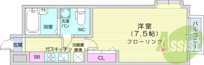 1階の間取り図