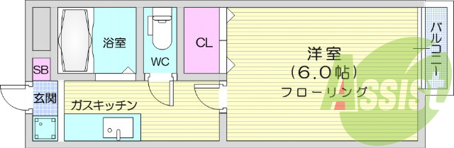 １K、ロフト付き、温水洗浄便座、バストイレ別