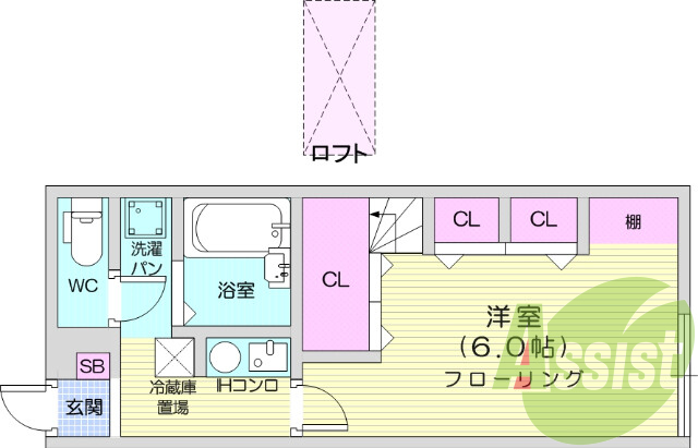 2階の間取り図