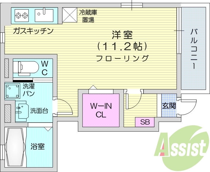 1K、追い焚き機能、モニター付きインターホン