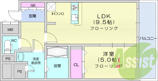 2階の間取り図