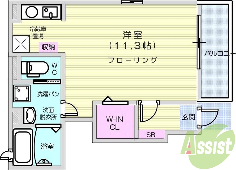※反転タイプ。モニター付インターホン、エアコン、クローゼット