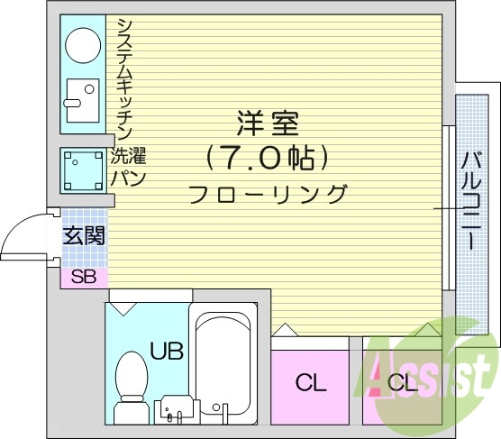 1R、仙台市営地下鉄南北線 八乙女 徒歩17分
