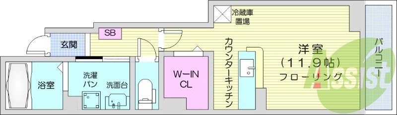 1R、独立洗面台、追焚機能、インターネット無料