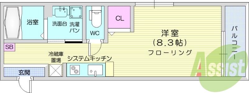 1R、ネット無料、洗面台、洗面所独立、シューズボックス
