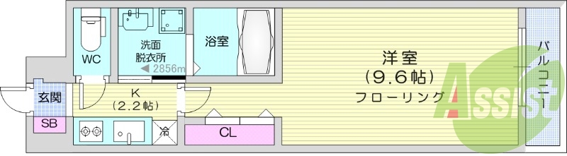1K、防犯カメラ、宅配ボックス、インターネット使用料無料