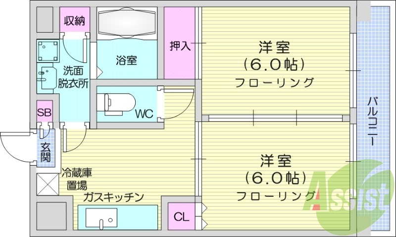 エアコン、モニターインターホン付き、エレベーター