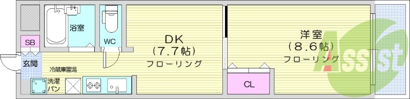 お写真は203号室のものです。参考にしてくださいませ。