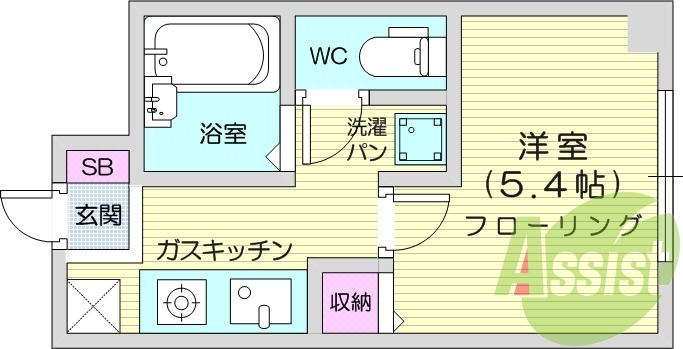 バストイレ別、モニター付きインターホン、ガスコンロ付き