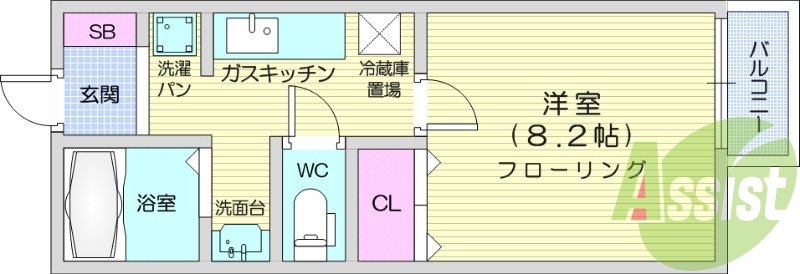 1K、日当たり良好、温水洗浄便座、浴室乾燥機、ペアガラス