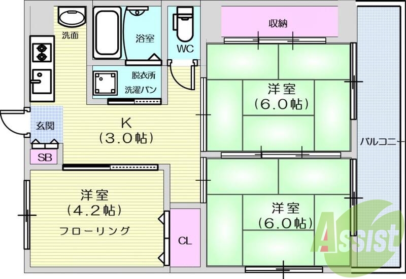 3階の間取り図
