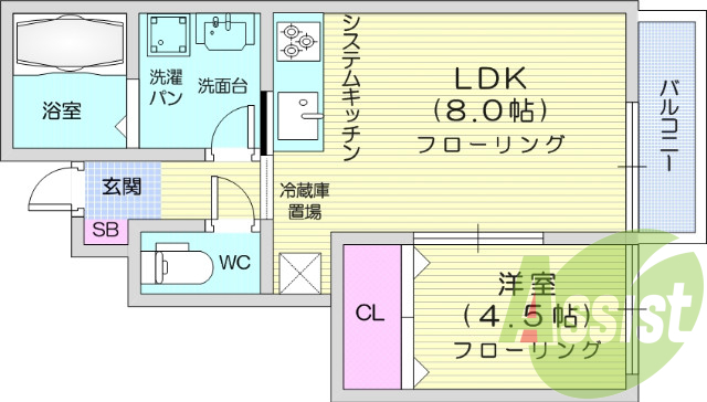 1階の間取り図