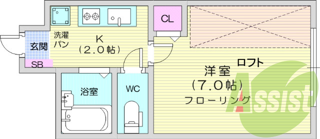 お写真は102号室のものです。参考にしてくださいませ。