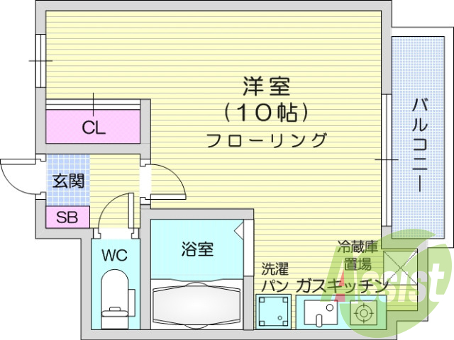 ワンルーム、オートロック、インターホン、エレベーター