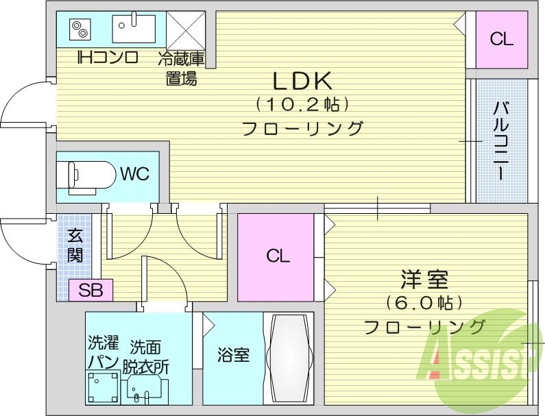 2階の間取り図