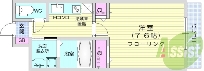 1K、モニター付きインターホン、システムキッチン、エアコン