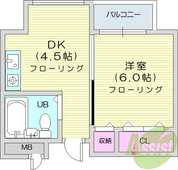 2DK、都市ガス、インターネット無料、照明器具付き、エアコン