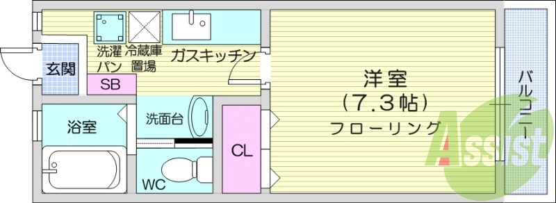 1階の間取り図