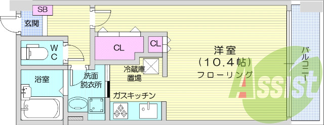1K エアコン、浴室乾燥機、宅配BOX、ウォシュレット