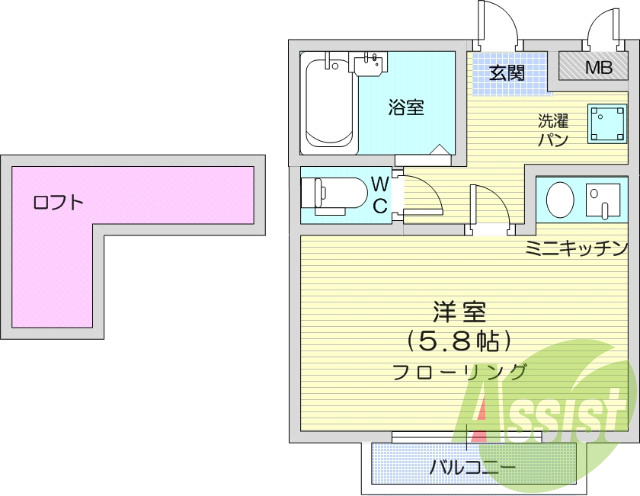 2階の間取り図