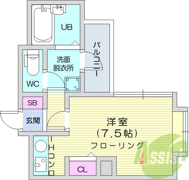 1R、エアコン、クローゼット、暖房便座、追い焚き機能