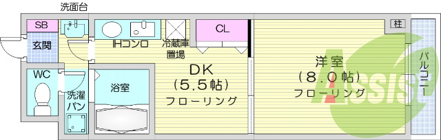 1ＤＫ、オートロック、エレベーター、オール電化