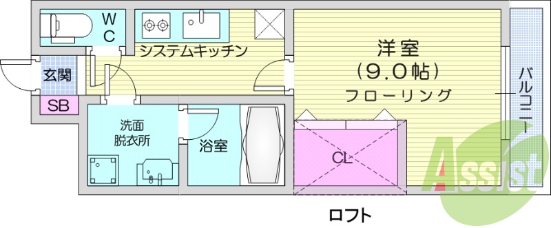 1K、浴室乾燥機、追い焚き、シャンプードレッサー、エアコン