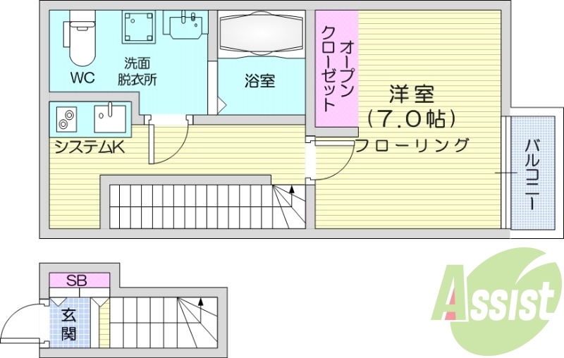 1K、角部屋、浴室乾燥機、追い焚き、IHクッキングヒーター
