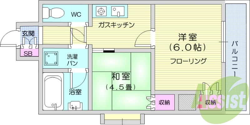 ２K、ペット相談（猫一匹のみ）、温水洗浄便座