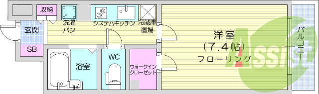 1K、オートロック、エアコン、ウォシュレット