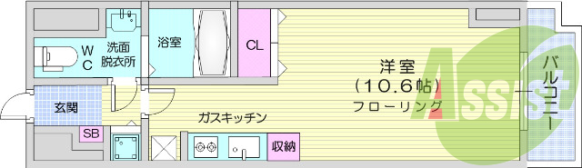 お写真は1006号室のものです。参考にしてくださいませ。
