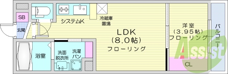 1LDK、オートロック、追い焚き機能、浴室乾燥機、エアコン