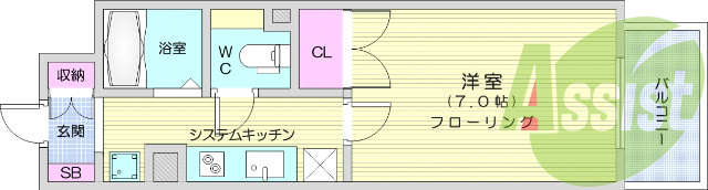 １ｋ、温水洗浄付き便座、ＩＨコンロ、エアコン、室内洗濯パン