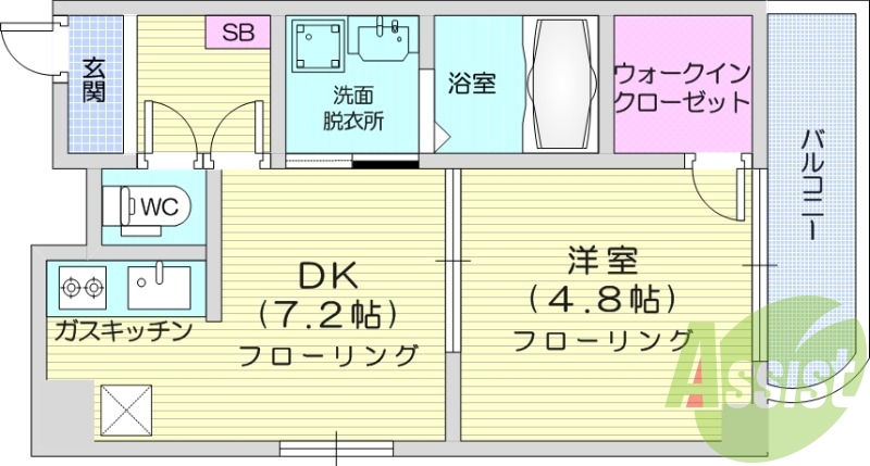 お写真は101号室のものです。参考にしてくださいませ。